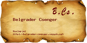 Belgrader Csenger névjegykártya